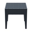Home Square Square Patio End Table in Dark Gray - Set of 2