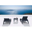 Home Square Square Patio End Table in Dark Gray - Set of 2