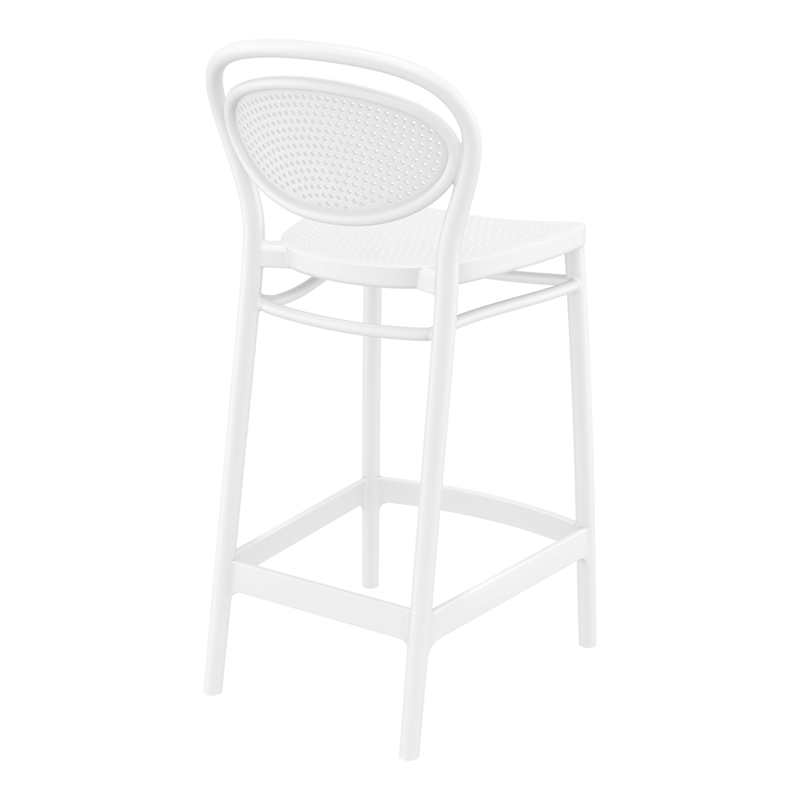 Home Square Indoor Outdoor Counter in Stool White - Set of 2