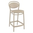 Home Square Indoor Outdoor Counter Stool in Taupe - Set of 2