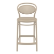 Home Square Indoor Outdoor Counter Stool in Taupe - Set of 2