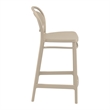 Home Square Indoor Outdoor Counter Stool in Taupe - Set of 2