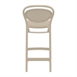 Home Square Indoor Outdoor Counter Stool in Taupe - Set of 2