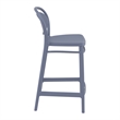 Home Square Indoor Outdoor Counter Stool in Dark Gray - Set of 2