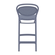 Home Square Indoor Outdoor Counter Stool in Dark Gray - Set of 2