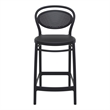 Home Square Indoor Outdoor Counter Stool in Black - Set of 2