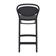Home Square Indoor Outdoor Counter Stool in Black - Set of 2
