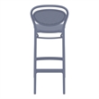 Home Square Indoor Outdoor Bar Stool in Dark Gray - Set of 2
