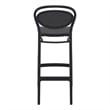 Home Square Contemporary Resin Indoor Outdoor Bar Stool in Black - Set of 2