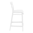 Home Square Cross Indoor Outdoor Counter Stool in White - Set of 2