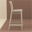 Home Square Cross Indoor Outdoor Counter Stool in Taupe - Set of 2