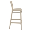 Home Square Cross Indoor Outdoor Bar Stool in Taupe - Set of 2