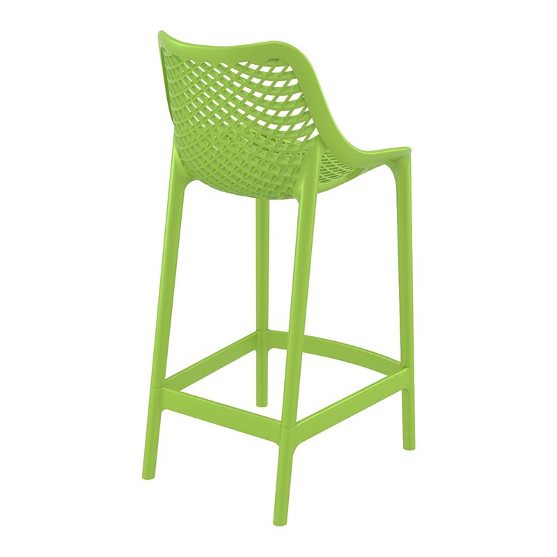 Home Square Patio Counter Stool in Tropical Green - Set of 2