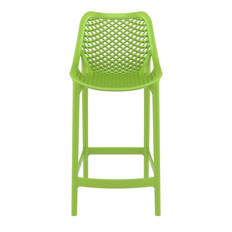 Home Square Patio Counter Stool in Tropical Green - Set of 2