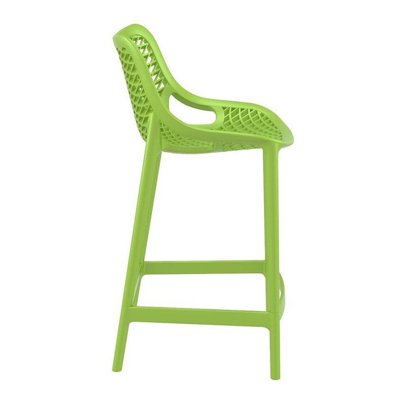 Home Square Patio Counter Stool in Tropical Green - Set of 2