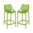 Home Square Patio Counter Stool in Tropical Green - Set of 2