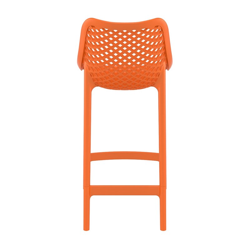 Home Square Patio Counter Stool in Orange Finish - Set of 2