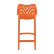Home Square Patio Counter Stool in Orange Finish - Set of 2