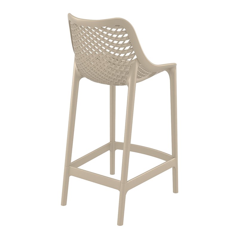 Home Square Patio Counter Stool in Dove Gray Finish - Set of 2