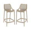 Home Square Patio Counter Stool in Dove Gray Finish - Set of 2