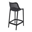 Home Square Patio Counter Stool in Black Finish - Set of 2