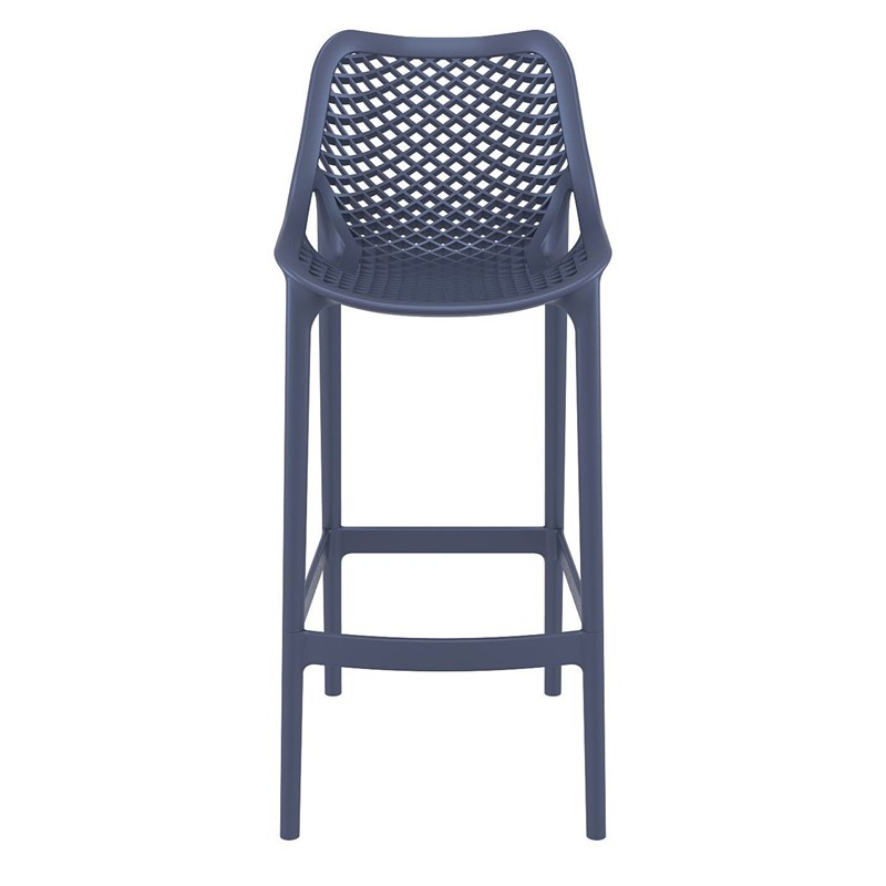Home Square Patio Bar Stool in Dark Gray Finish - Set of 2