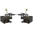 Home Square Furniture Luanda Lift Top Coffee Table in Espresso Carbon - Set of 2