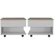Home Square Furniture Luanda Lift Top Coffee Table in White - Set of 2