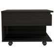 Home Square Luanda Lift Top Engineered Wood Coffee Table in Black - Set of 2