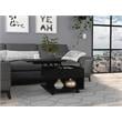 Home Square Luanda Lift Top Engineered Wood Coffee Table in Black - Set of 2