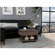 Home Square Luanda Lift Top Wood Coffee Table in Dark Brown - Set of 2