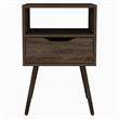 Home Square Otom Engineered Wood Nightstand in Dark Walnut - Set of 2