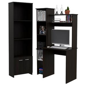 home square 2-piece set with home office desk & furniture lisa 4 shelf bookcase