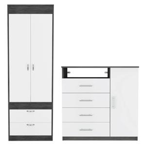 home square 2-piece set with peru 4 drawer dresser & lisboa armoire