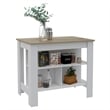 Home Square 2-Piece Set with Storage Pantry Cabinet and Kitchen Island