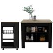 Home Square 2-Piece Set with Kitchen Cart & Cala Kitchen Island