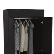 Home Square 3-Piece Set with 2 Armoires and Two Drawer Dresser in Black