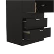 Home Square 3-Piece Set with 2 Armoires and Two Drawer Dresser in Black