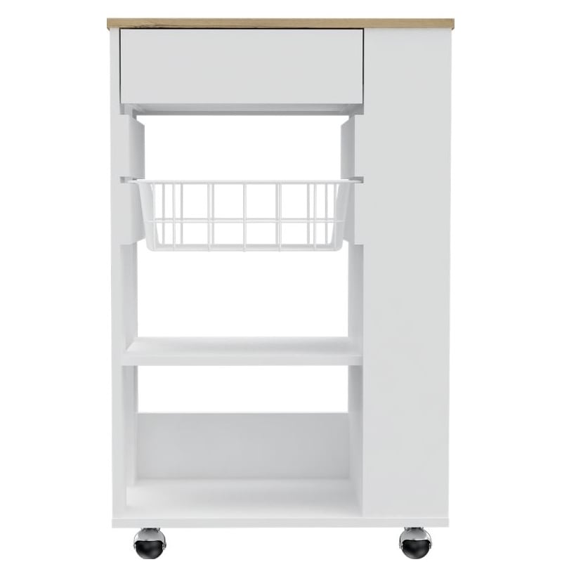 Home Square 2-Piece Set with Cala Kitchen Island and Kitchen Cart