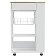 Home Square 2-Piece Set with Cala Kitchen Island and Kitchen Cart
