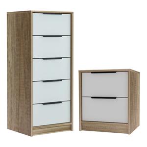Home Square 2-Piece Set with 5 Drawer Dresser & 2 Drawer Night Stand