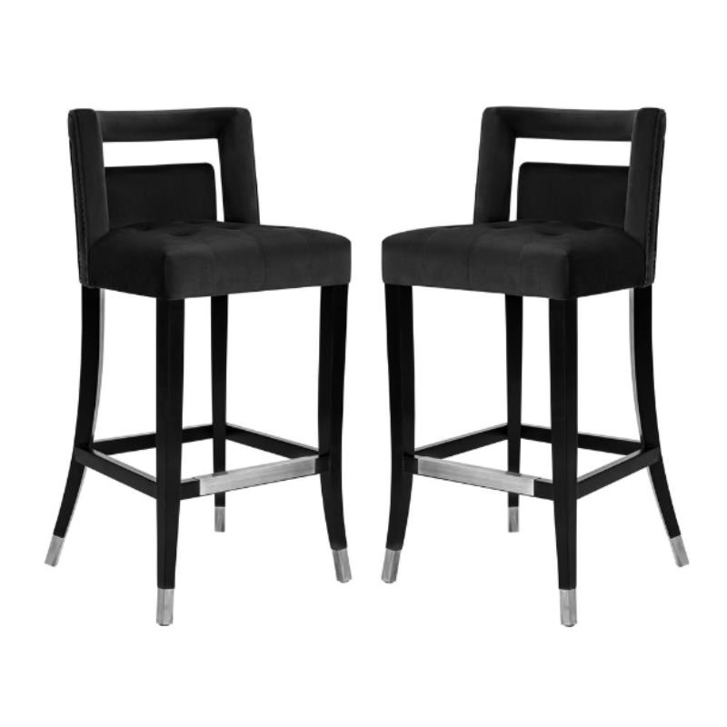 Hart grey velvet online bar stool