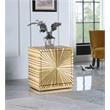 Home Square Golda Contemporary Wood Side Table in Gold Leaf Finish - Set of 2