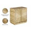 Home Square Golda Contemporary Wood Side Table in Gold Leaf Finish - Set of 2