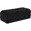 Home Square 2-Piece Set with Wing Back King Bed and Ottoman in Black