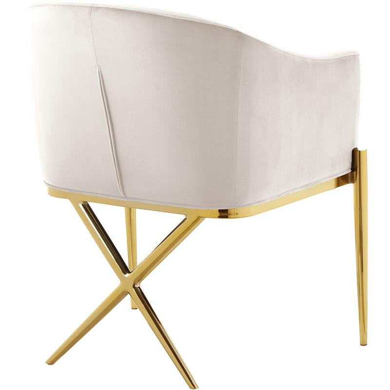 Home Square 5-Piece Set with Glass Dining Table and 4 Velvet Dining Chairs