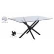 Home Square 5-Piece Set with Dining Table and 4 Velvet Dining Chairs in Black