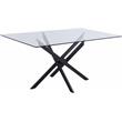 Home Square 5-Piece Set with Dining Table and 4 Velvet Dining Chairs in Black