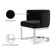 Home Square 5-Piece Set with Dining Table and 4 Velvet Dining Chairs in Black