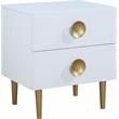 Home Square 3-Piece Set with Velvet King Bed and 2 Metal Nightstands